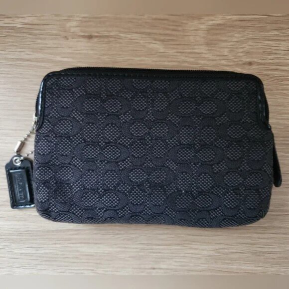 COACH Wallet Coin Purse with card slots Black - Picture 3 of 6